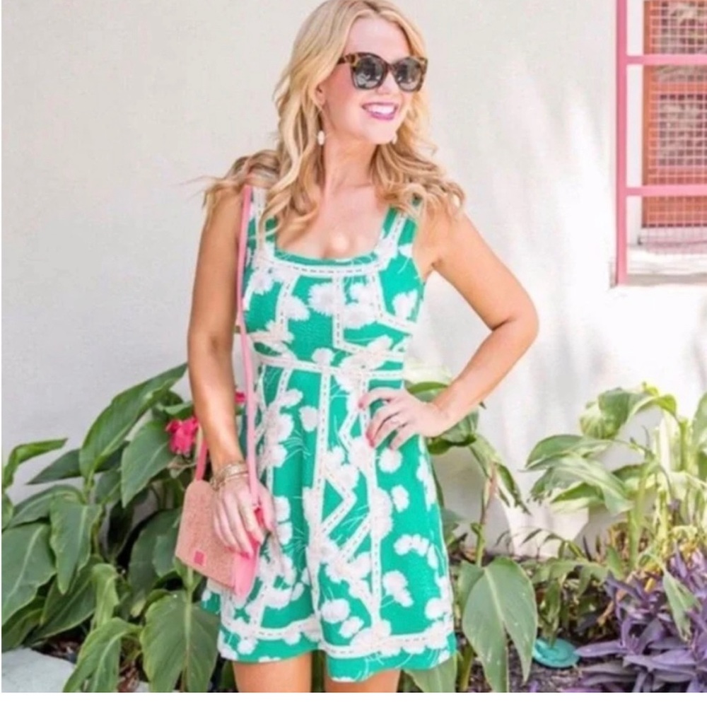 Anthropologie Maeve Emma Green Dandelion Dress